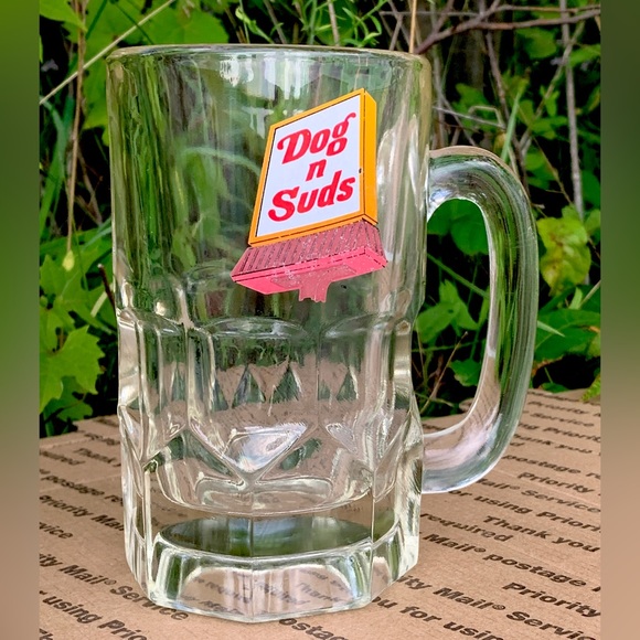 COPY - Vintage Mid Century Heavy Thumb Print DOG N SUDS Rootbeer Mug - Picture 3 of 16